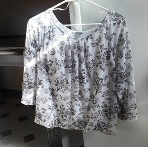 Grey floral top